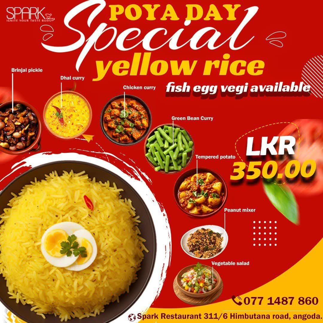 Poya Day special yellow rice promo