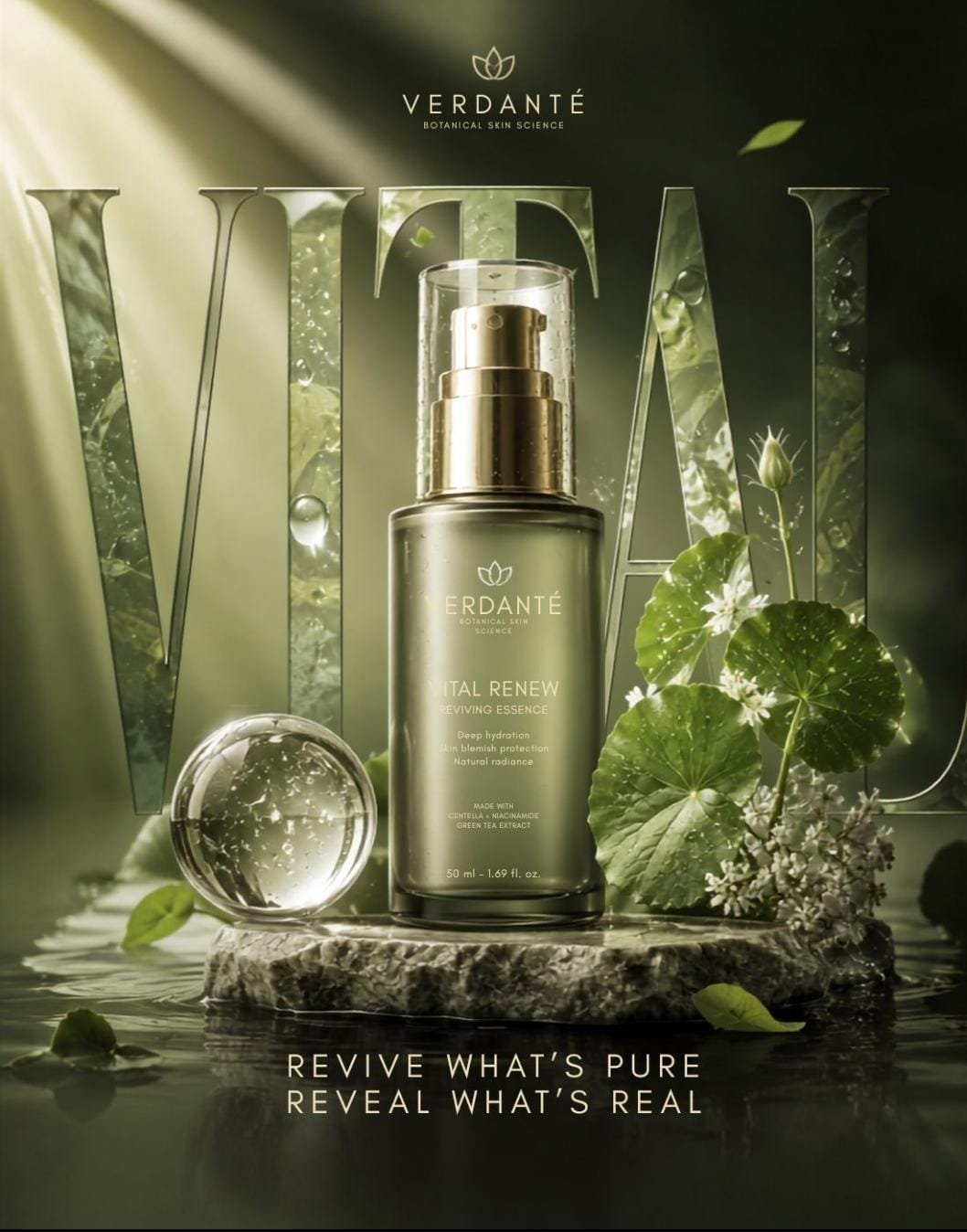 Verdanté botanical skincare key visual